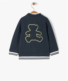 sweat zippe en maille piquee bebe garcon - lulucastagnette bleu sweatsF155701_3