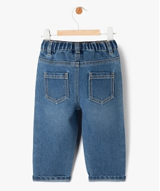 jean coupe mom avec poches plaquees bebe garcon - lulucastagnette bleu jeansF156001_4