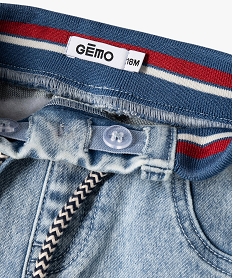 jean baggy avec taille elastique bebe garcon bleu jeansF156201_3