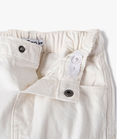 pantalon cargo en toile de coton a taille elastiquee bebe garcon beigeF156501_2