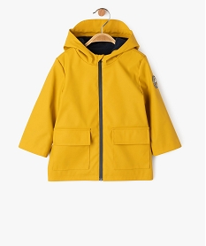 impermeable a capuche et doublure polaire bebe garcon jaune vestesF157801_1