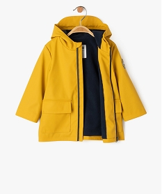 impermeable a capuche et doublure polaire bebe garcon jaune vestesF157801_3