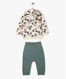 ensemble 2 pieces bebe garcon sweat a capuche et pantalon en maille - disney beigeF158701_4