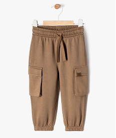 GEMO Pantalon en maille coupe cargo bébé garçon Brun