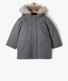 GEMO Manteau à capuche doublé peluche bébé garçon - LuluCastagnette Gris