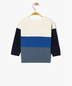 pull en coton 4 couleurs bebe garcon bleu pullsF161901_4