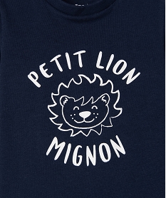 tee-shirt manches longues a message fantaisie bebe garcon bleu tee-shirts manches longuesF164801_2