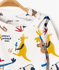 tee-shirt manches longues avec motif animaux bebe garcon beige tee-shirts manches longuesF165801_2