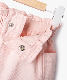 jupe en jean avec taille elastique bebe fille rose jupesF170301_2