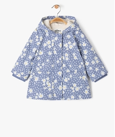 GEMO Manteau imperméable à capuche avec doublure peluche bébé fille Violet