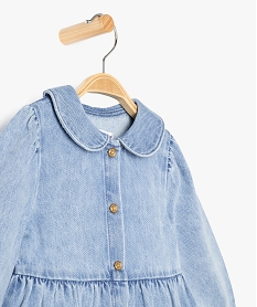 robe en jean avec col claudine bebe fille bleuF172501_2