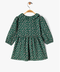 robe en velours fines cotes bebe fille vert robesF172601_3