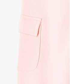 pantalon de jogging avec poches a rabat bebe fille roseF172801_3