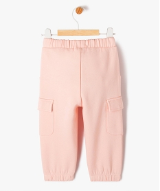 pantalon de jogging avec poches a rabat bebe fille roseF172801_4