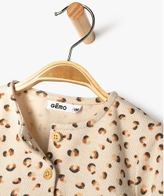 blouse a manches longues a motifs tachetes bebe fille beige tee-shirts manches longuesF176701_3