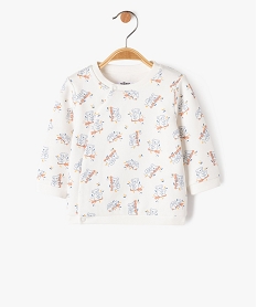 sweat a ouverture pressionnee devant imprime koalas bebe garcon beige sweatsF179101_1