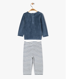 pyjama en velours 2 pieces a motif renard bebe garcon bleuF179701_3