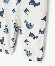 pyjama en velours 2 pieces a motifs dinosaures bebe garcon bleuF180101_3