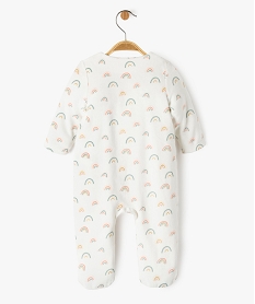 pyjama en velours ouverture devant a motifs arc-en-ciel bebe fille beigeF182201_3