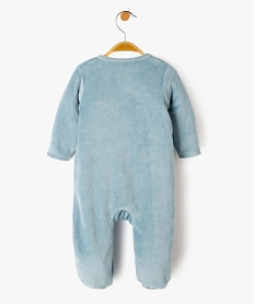 pyjama dors-bien en velours fermeture devant bebe bleu pyjamas veloursF183001_3