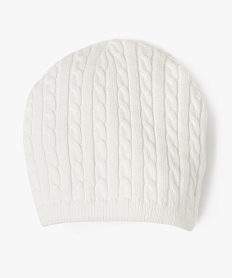 GEMO Bonnet de naissance en maille torsadée bébé Beige