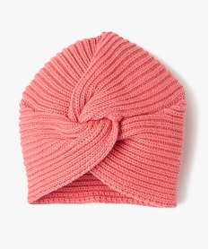 GEMO Bonnet en maille côtelée effet drapé bébé fille Rose