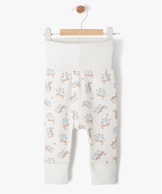 pantalon evolutif en maille imprimee koalas bebe beigeF186101_3