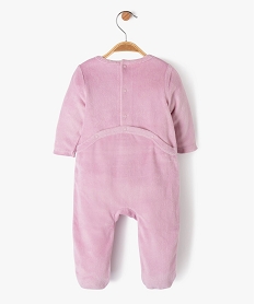 pyjama en velours a pont-dos pressionne bebe violetF187501_3