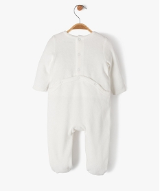 pyjama en velours a pont-dos pressionne bebe beige pyjamas veloursF187701_3