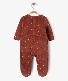 pyjama en velours a motif ourson bebe garcon brunF188301_3