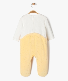 pyjama en velours avec motif renard bebe fille jaune pyjamas veloursF188401_3