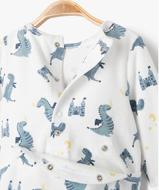 pyjama en velours a motifs dragons bebe garcon beigeF189001_2