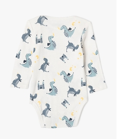 body a manches longues a motifs dinosaures bebe garcon (lot de 3) blanc body manches longuesF191301_3