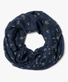 GEMO Foulard forme snood fleuri fille Bleu