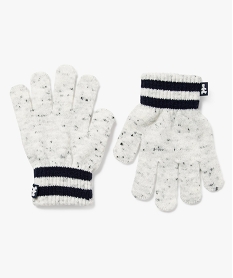 GEMO Gants en maille chinée garçon - LuluCastagnette blanc chine