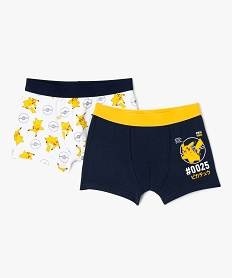 GEMO Boxers à motifs Pikachu garçon (lot de 2) - Pokemon Bleu