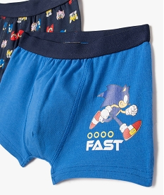 boxer en coton stretch imprime garcon - sonic (lot de 2) bleuF199601_2