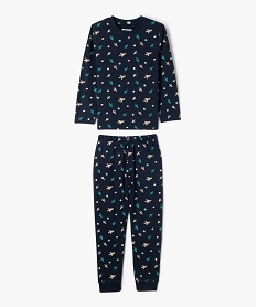 GEMO Pyjama en coton 2 pièces à motif fusées garçon Bleu