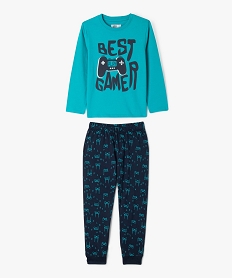 GEMO Pyjama en coton 2 pièces à motif jeux vidéo garçon Bleu