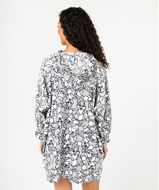 chemise de nuit a capuche en velours ras motif lapin femme - disney gris nuisettes chemises de nuitF209701_3