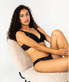 soutien-gorge triangle en dentelle sans armatures avec mousses amovibles noir soutien gorge sans armaturesF212001_1