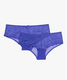 shorty en dentelle et tulle femme (lot de 2) bleu shortiesF215201_4