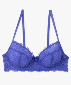 soutien-gorge forme corbeille en dentelle femme bleu soutien gorge avec armaturesF216501_4