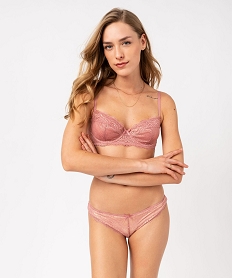 soutien-gorge forme corbeille en dentelle femme rose soutien gorge avec armaturesF216601_3