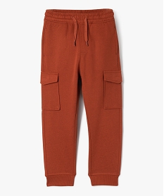 GEMO Pantalon de jogging molletonné avec poches à rabat garçon Rouge