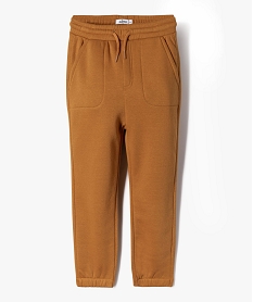 GEMO Pantalon de jogging avec taille élastique garçon Brun