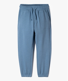 GEMO Pantalon de jogging uni avec taille élastique garçon Bleu