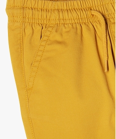 pantalon jogger en twill de coton taille elastique garcon jaune pantalonsF223101_2