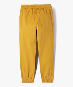 pantalon jogger en twill de coton taille elastique garcon jaune pantalonsF223101_3