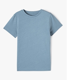 tee-shirt a manches courtes en coton uni garcon bleu tee-shirtsF231801_1